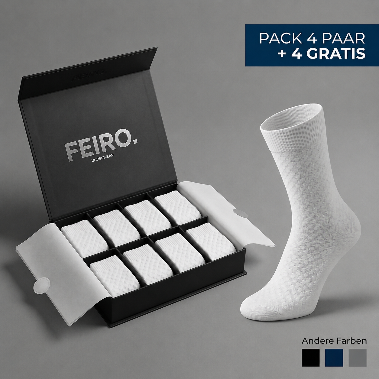 PREMIUM-HALBHOHE FEIRO SOCKEN AUS BAMBUSFASER