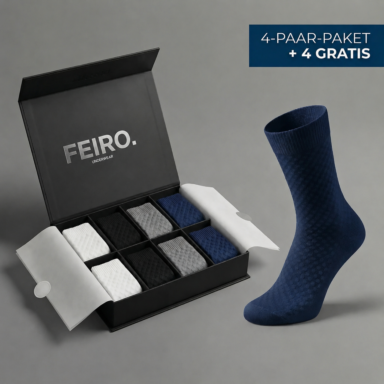 PREMIUM-HALBHOHE FEIRO SOCKEN AUS BAMBUSFASER